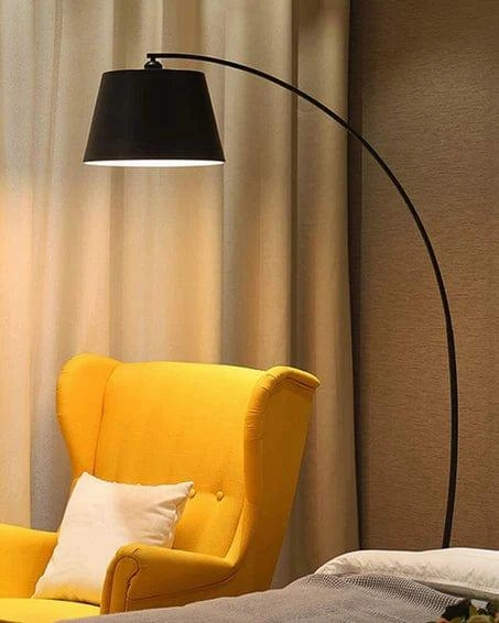 Decorative Black Metal Curved Design Floor Lamp For Home Decor Living Room Decoration