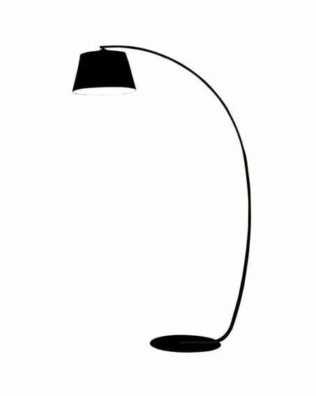 Decorative Black Metal Curved Design Floor Lamp For Home Decor Living Room Decoration