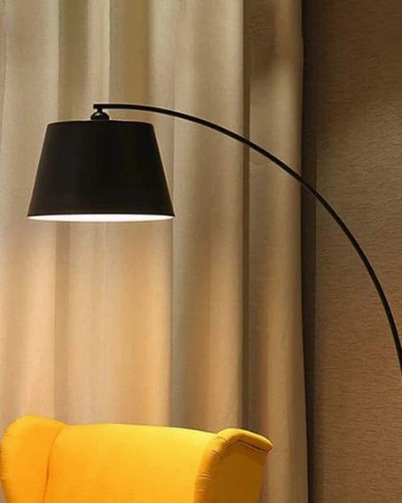 Decorative Black Metal Curved Design Floor Lamp For Home Decor Living Room Decoration