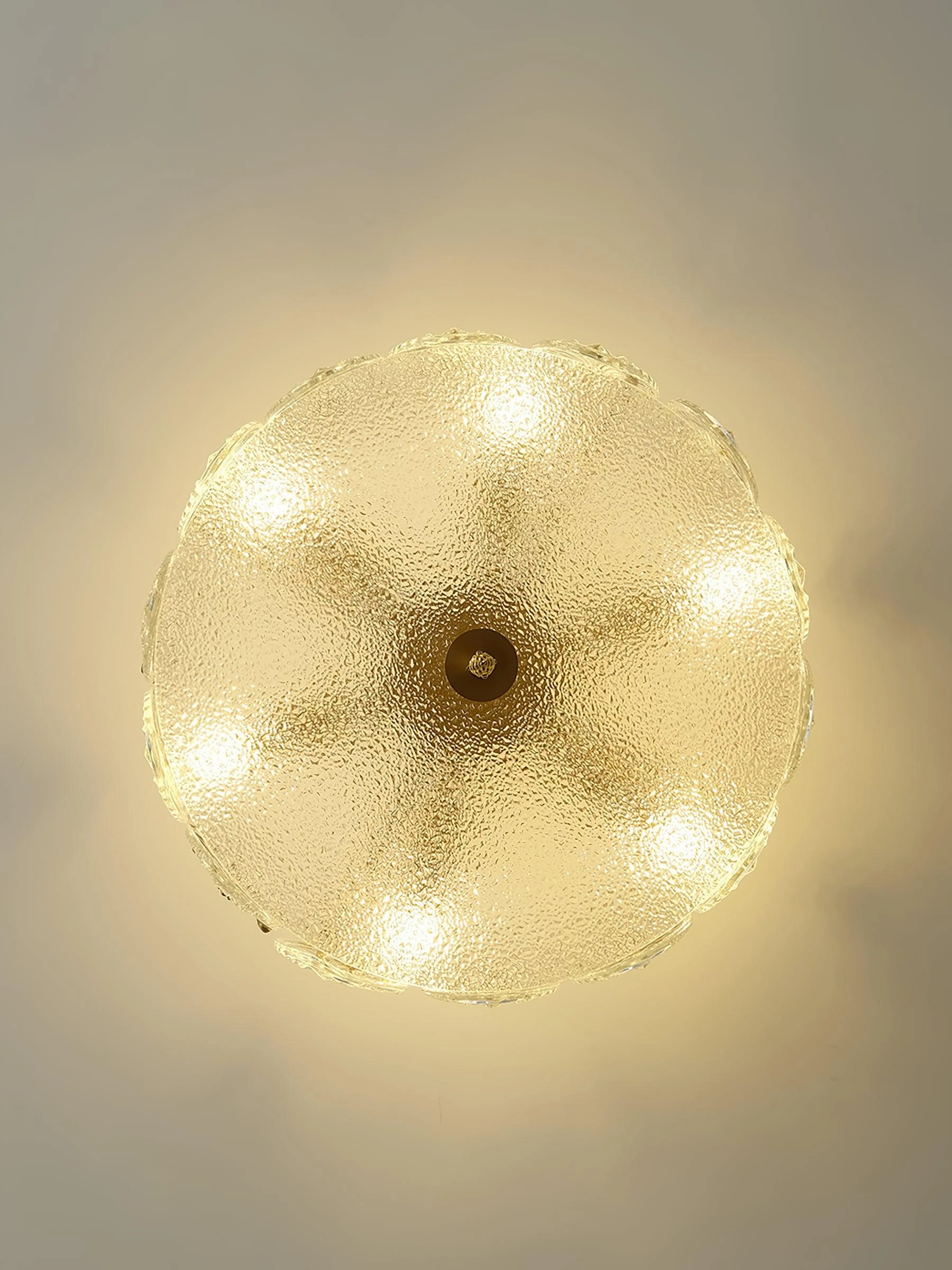 Decorative Pattern Glass Round Chandelier