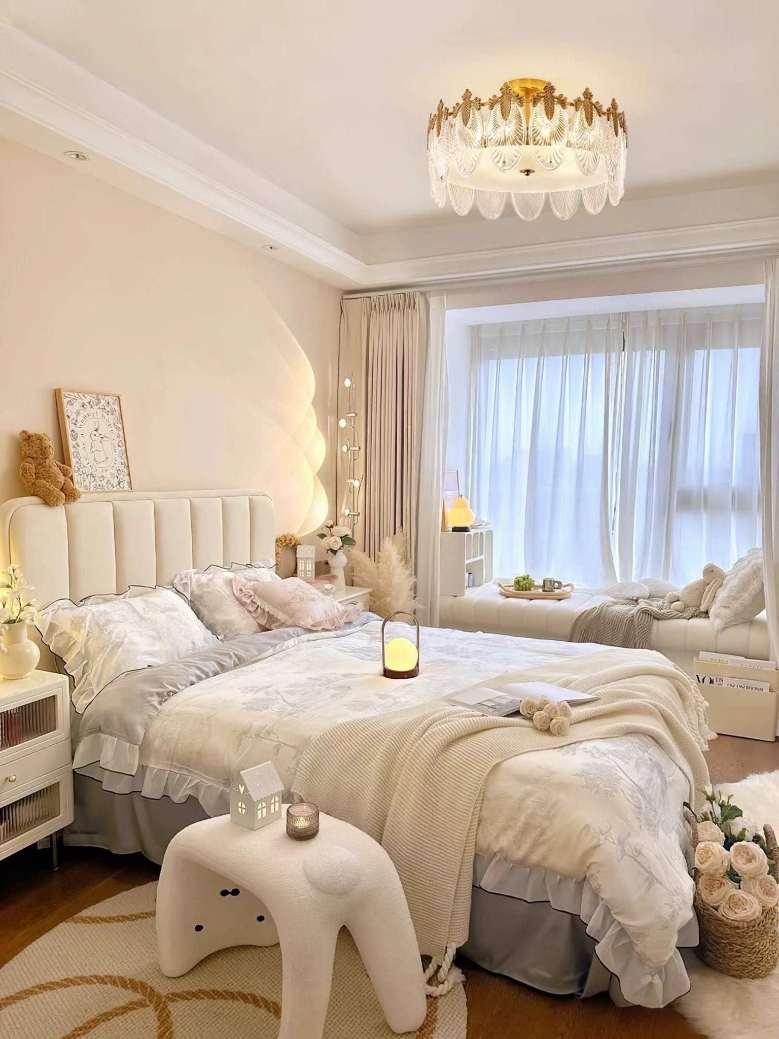 Decorative Pattern Glass Round Chandelier