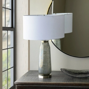 Delany Grinded Glass Lamp rechargeable bedside light