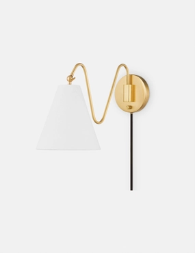 Dellon Single Plug-In Sconce minimalist reading light