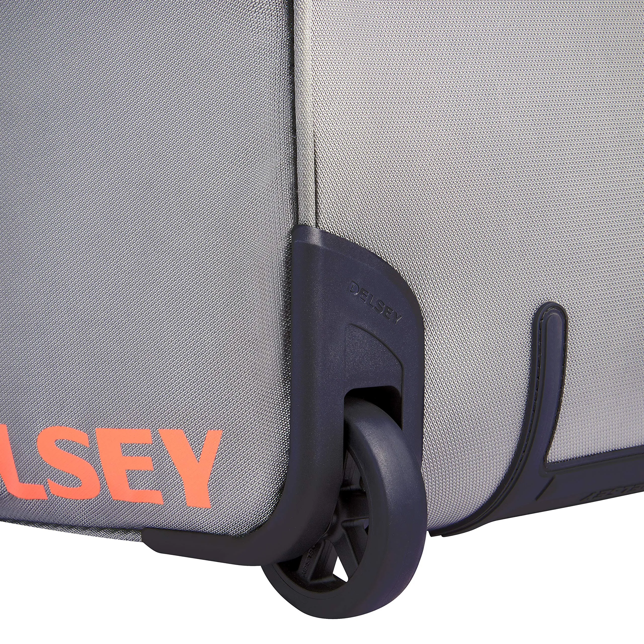 DELSEY Paris Egoa Rolling Travel Duffel Bag with 100% Recycled Materials, Light Gray, Checked-Medium 25 Inch Bags Delsey-Paris