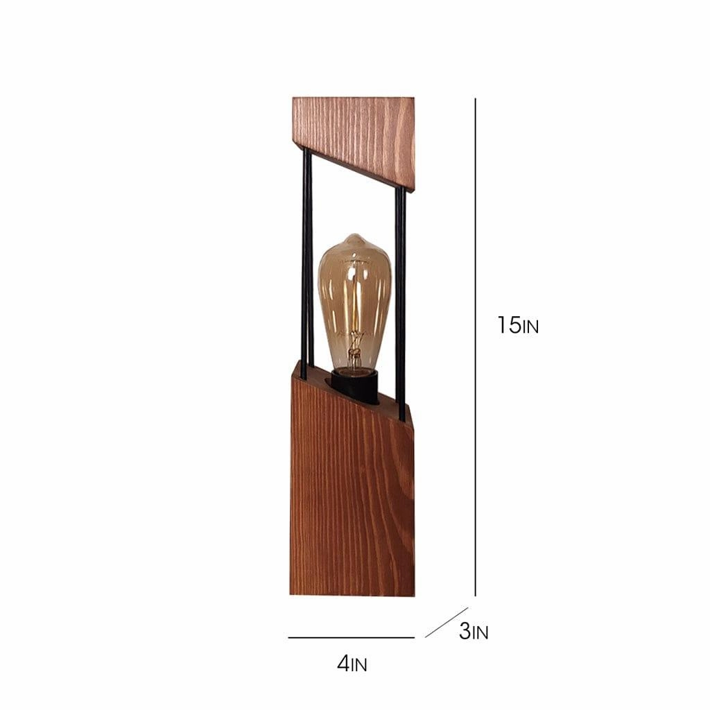 Diagon Wood and Metal Table Lamp (BULB NOT INCLUDED)