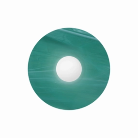 Disc and Sphere Glass Sconce rechargeable bedside light