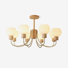 Donnelly Wooden Chandelier modern modeling table light