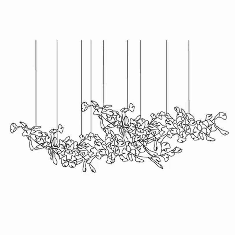 Double Layer Combination Gingko Chandelier