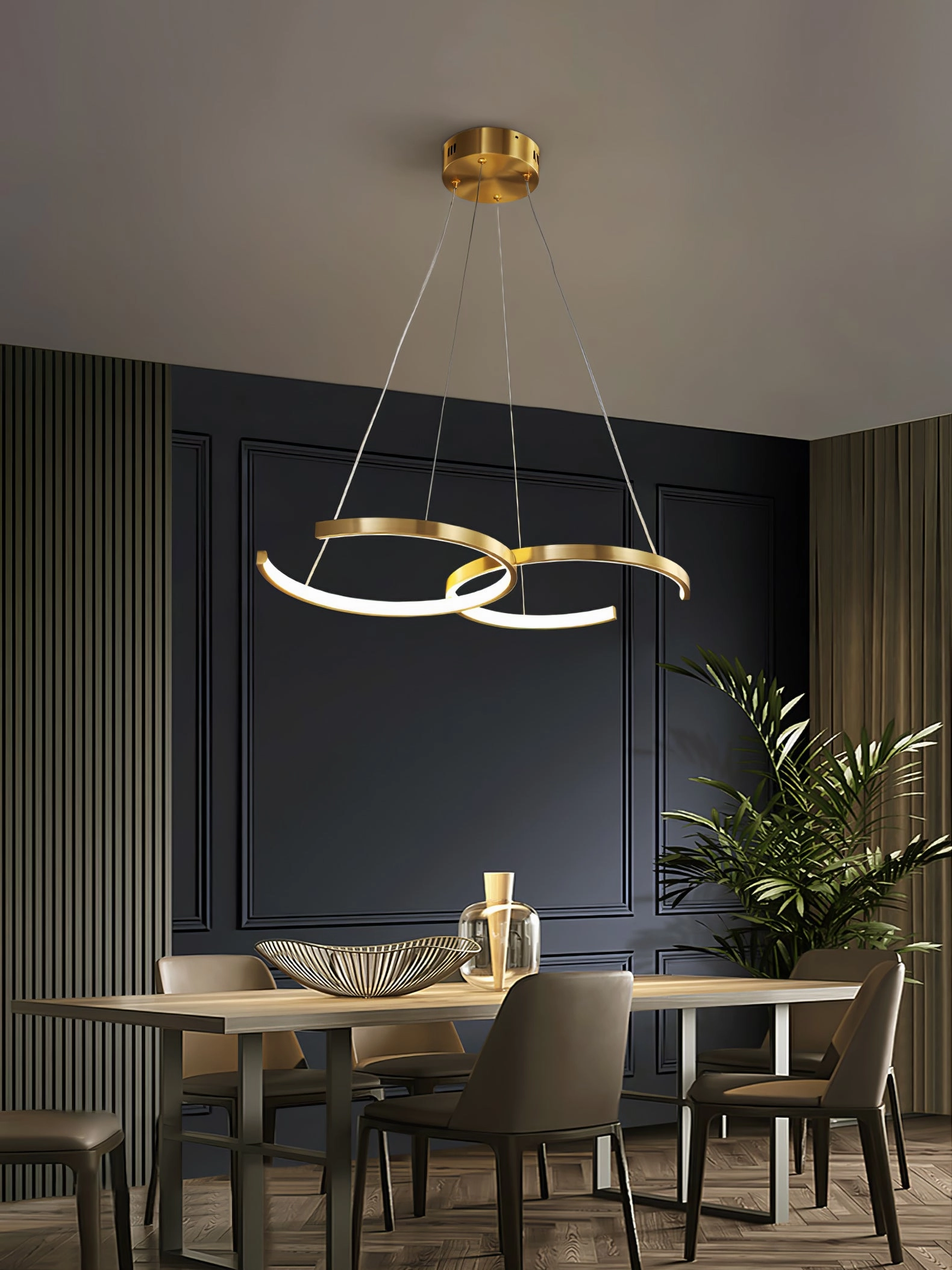 Double Rings Pendant Light