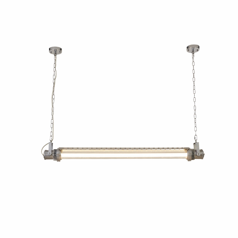 Double Tube Silver Chandelier