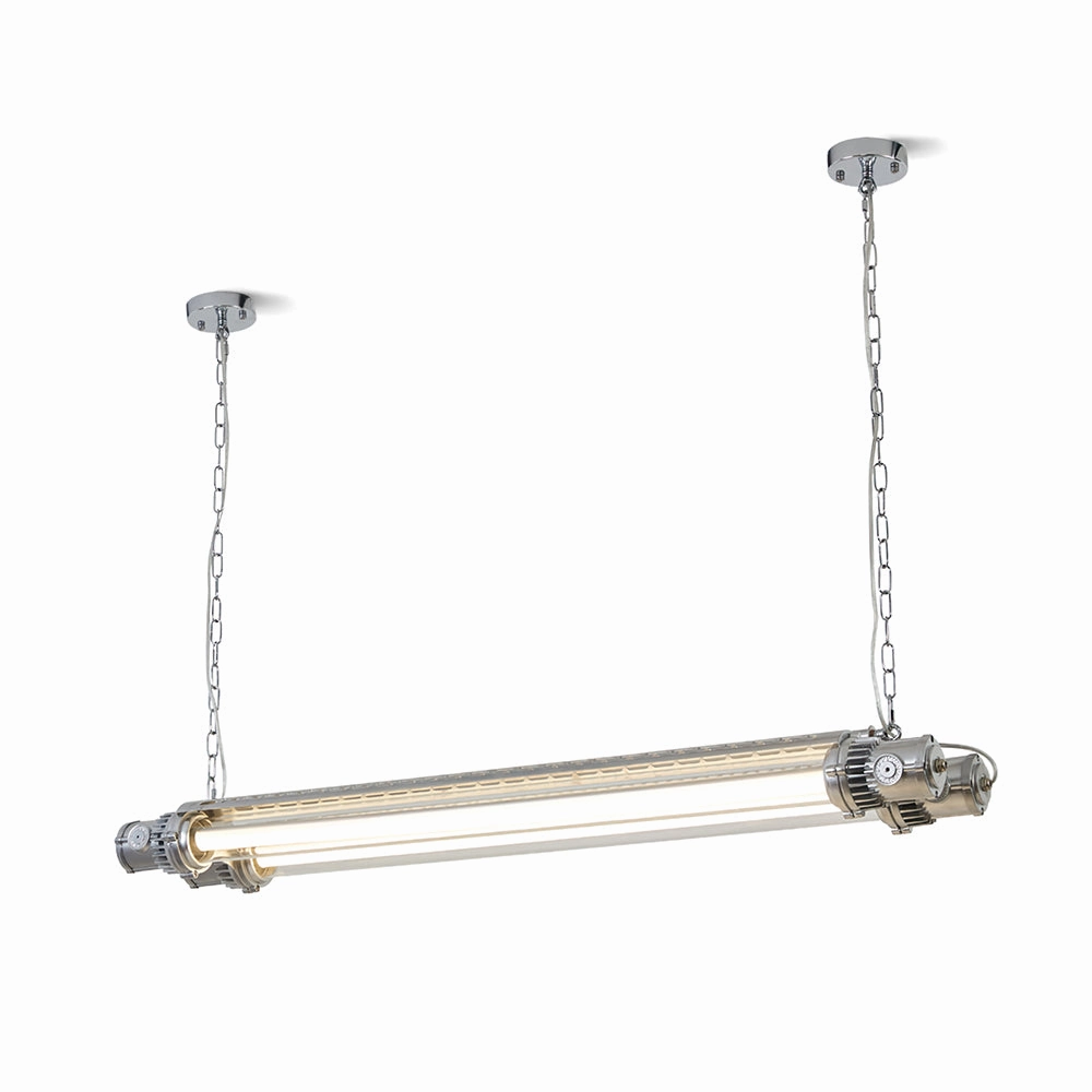 Double Tube Silver Chandelier flowerpot LED lamp