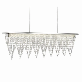 Drape LED Polished Chrome & Crystal Ceiling Bar Searchlight minimalist ceiling light