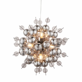 Dreamscape Black Chrome Pendant With Tinted Glass Spheres modern ceiling lamp