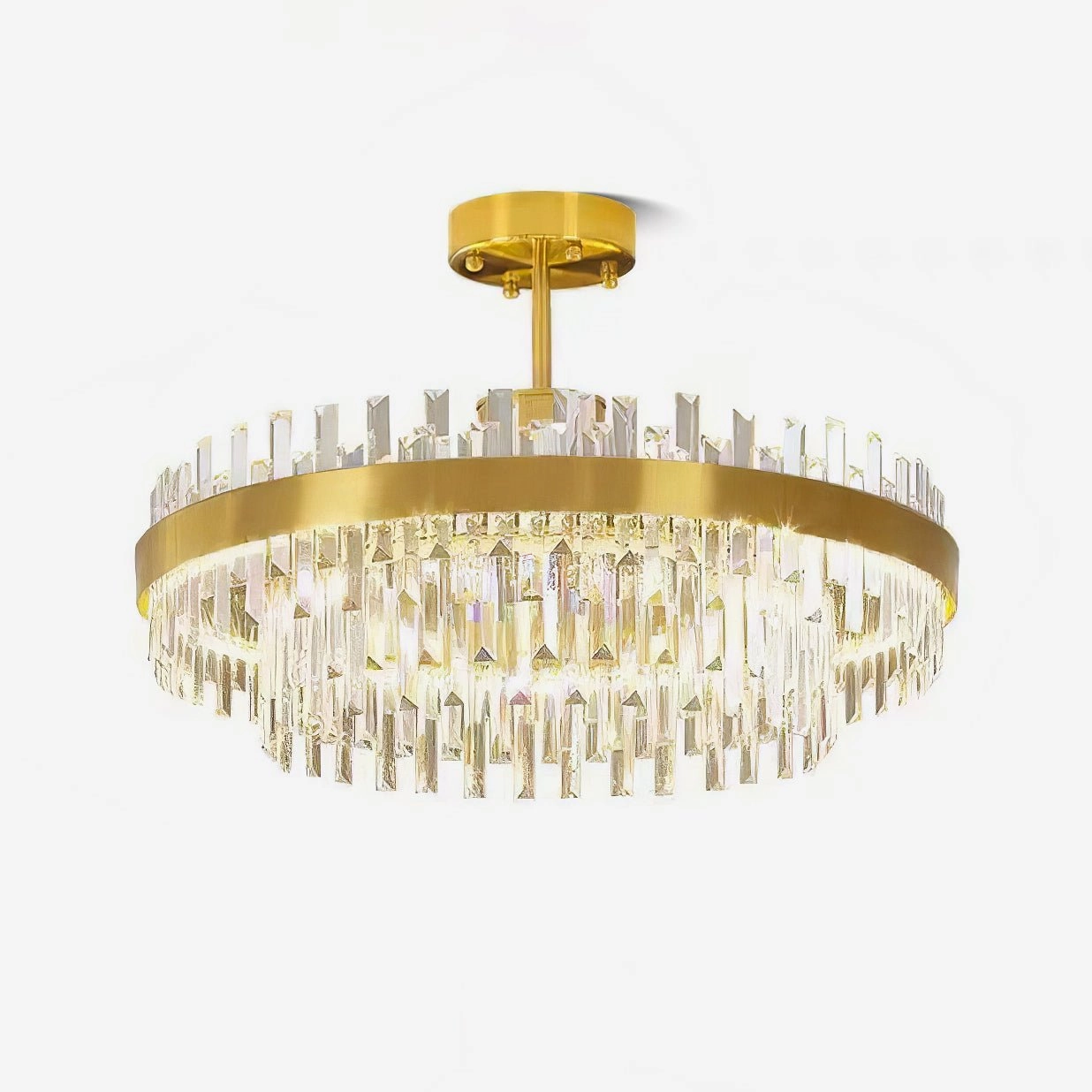 Drum Glass Chandelier modern modeling table light
