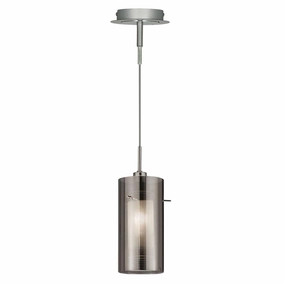 Duo 2 - 1 Light Ceiling Pendant Smokey/Frosted Glass Shades minimalist ceiling light