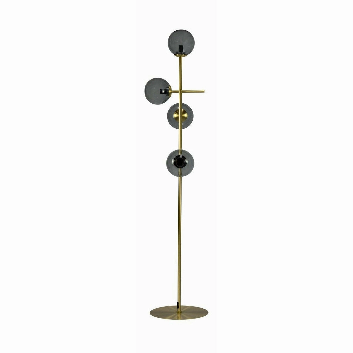 Dyberg Larsen Como Floor Lamp, Smoked Glass/Brass garden LED light