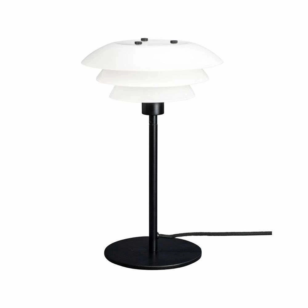 Dyberg Larsen Dl20 Table Lamp, Opal/Matt Black designer outdoor lamp