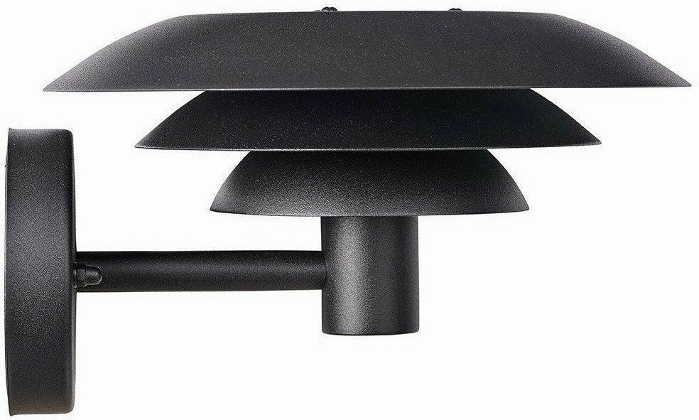 Dyberg Larsen Dl25 Outdoor Wall Lamp Black, 26,4cm ambient lighting fixture