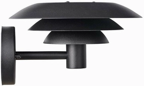 Dyberg Larsen Dl25 Outdoor Wall Lamp Black, 26,4cm ambient lighting fixture
