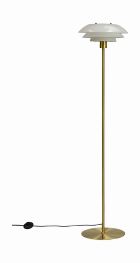 Dyberg Larsen Dl31 Floor Lamp, Brass/Opal garden LED light