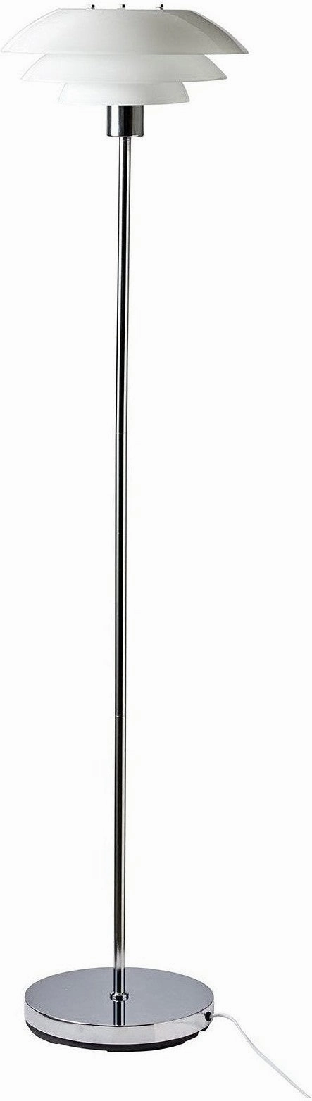 Dyberg Larsen Dl31 Floor Lamp W. Chrome Foot, Opal Glass garden LED light