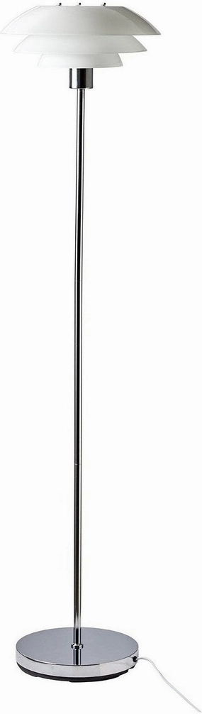 Dyberg Larsen Dl31 Floor Lamp W. Chrome Foot, Opal Glass garden LED light