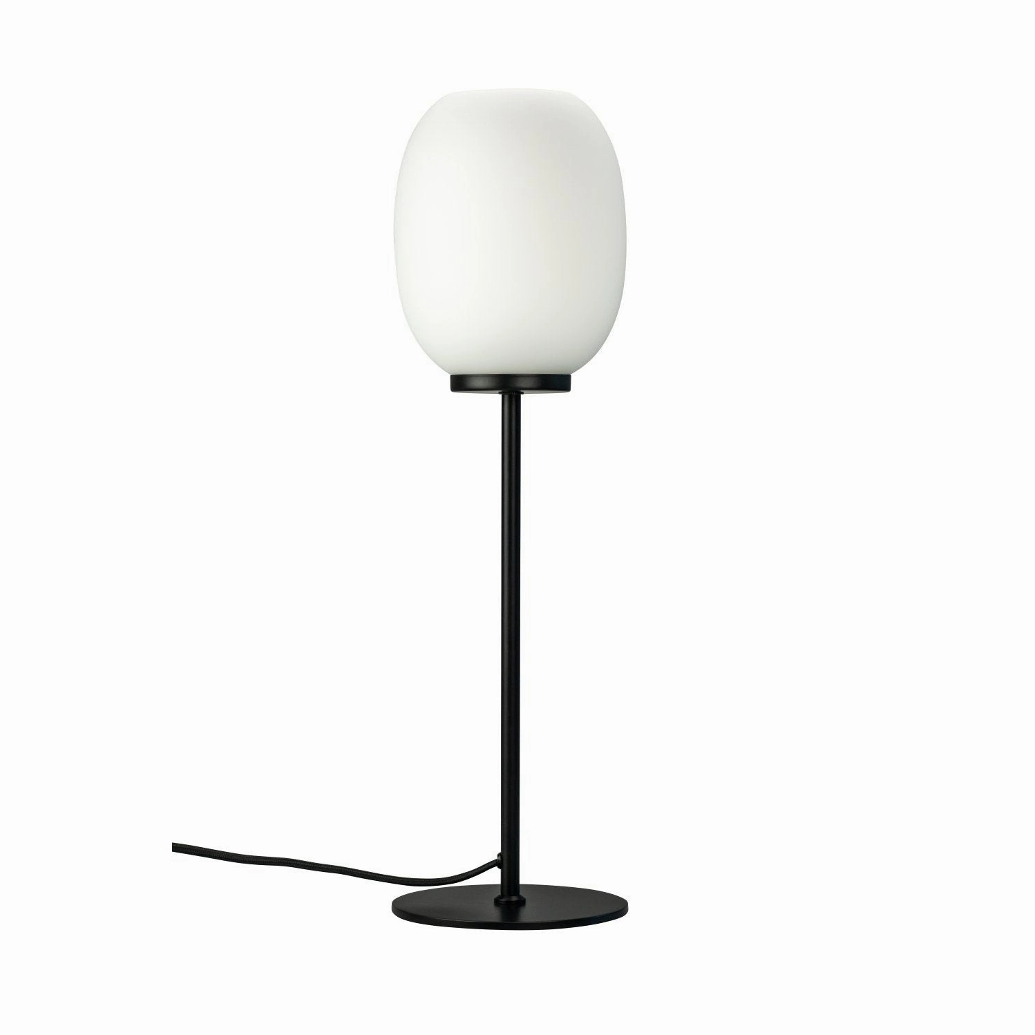 Dyberg Larsen Dl39 Table Lamp, Opal/Black designer outdoor lamp