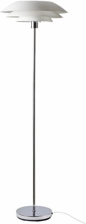 Dyberg Larsen Dl45 Floor Lamp W. Chrome Foot, Matt White garden LED light