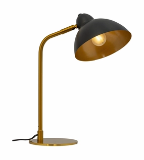 Dyberg Larsen Futura Table Lamp Brass/Black, Small designer outdoor lamp