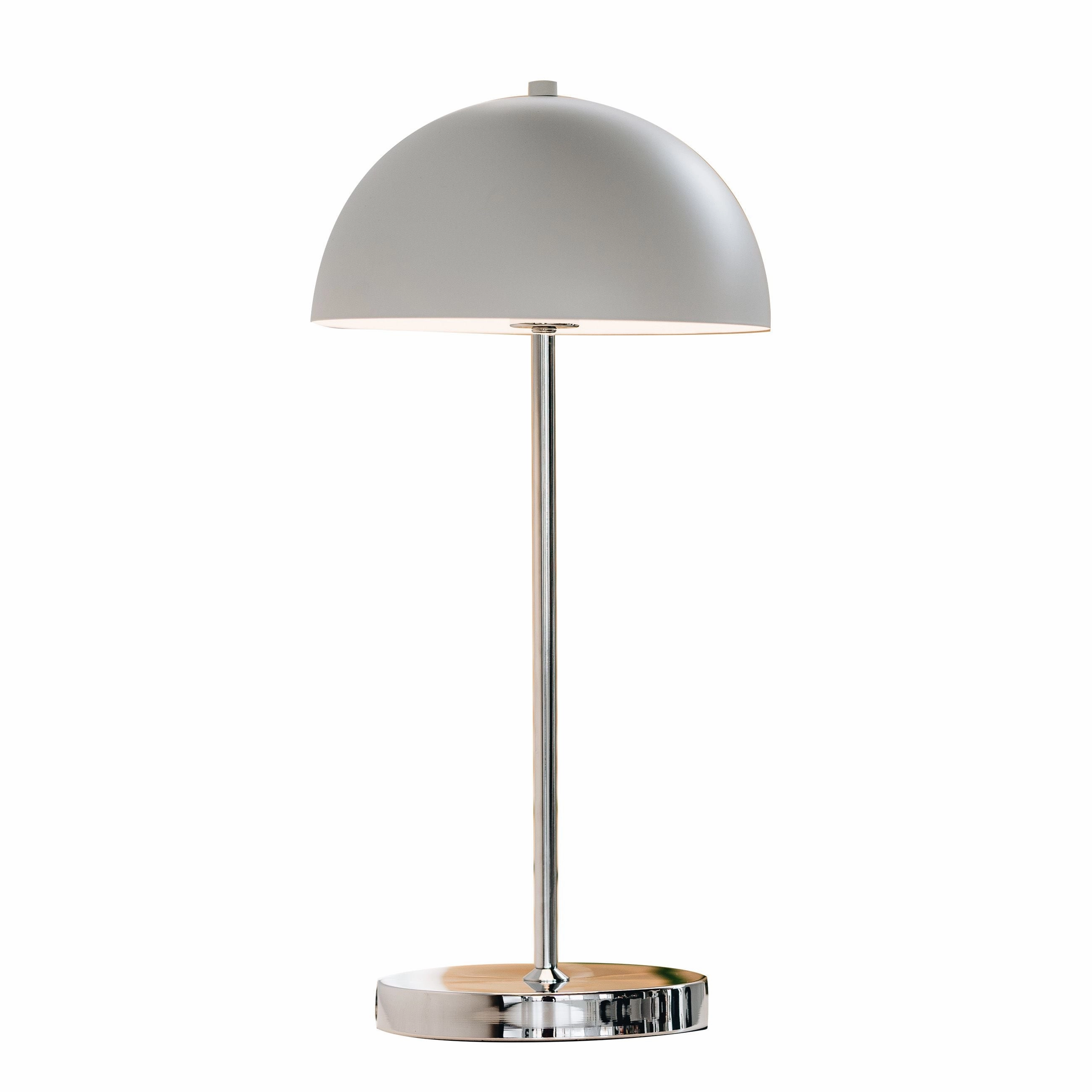 Dyberg Larsen Garda Rechargeable Table Lamp, White/Chrome designer outdoor lamp