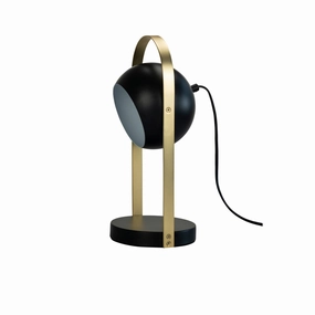 Dyberg Larsen Geneve Table Lamp, Black designer outdoor lamp