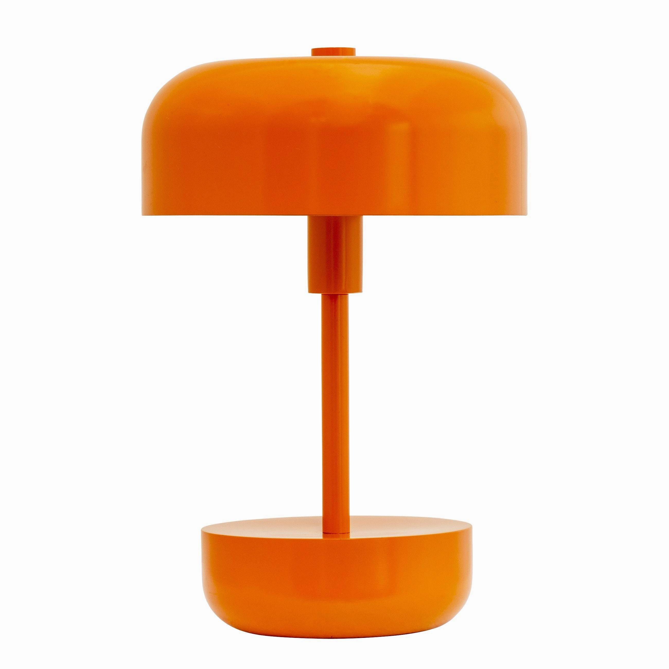 Dyberg Larsen Haipot Rechargeable Table Lamp, Orange designer outdoor lamp