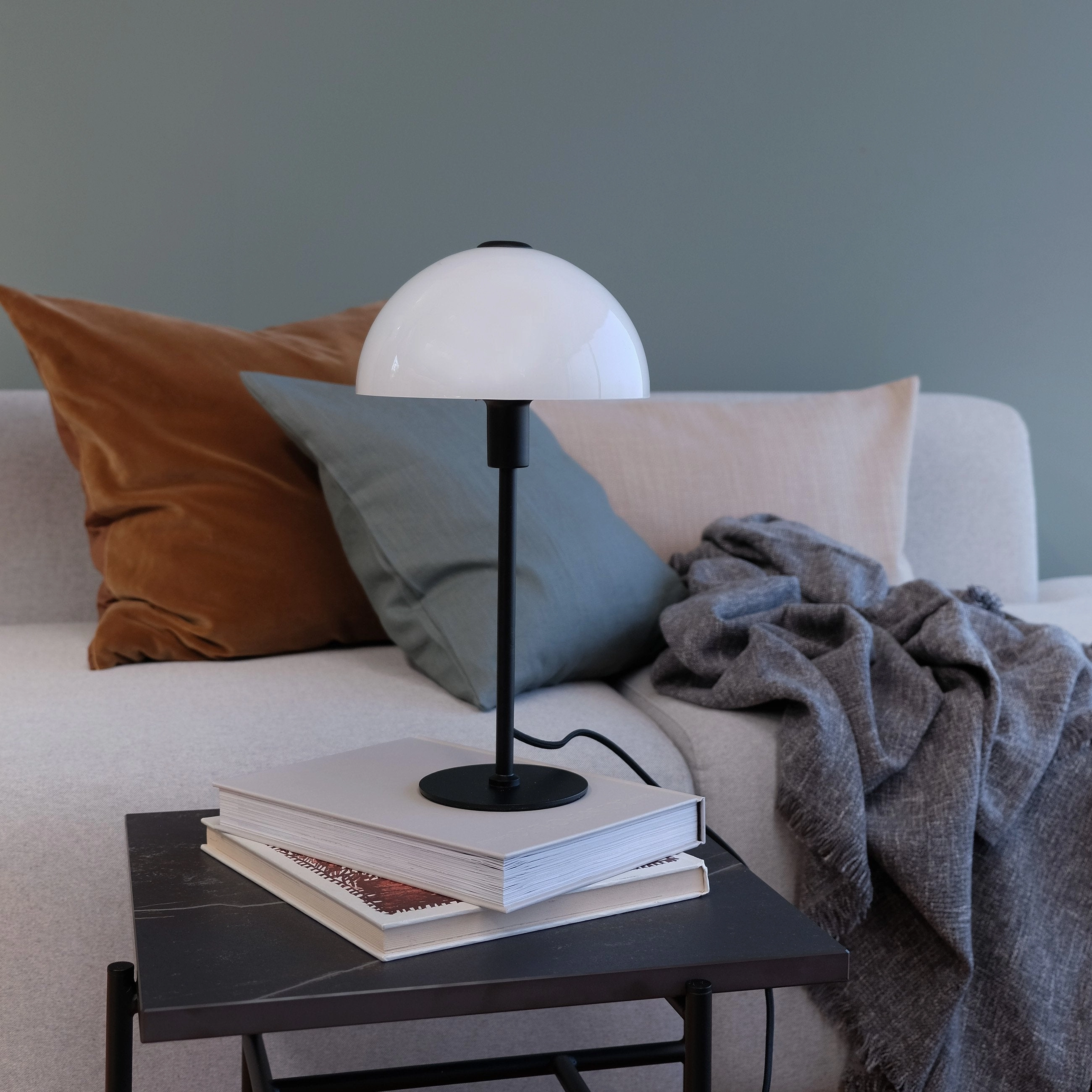 Dyberg Larsen Jazz Table Lamp, Opal/Black