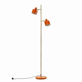 Dyberg Larsen Ocean Floor Lamp, Orange/Brass garden LED light