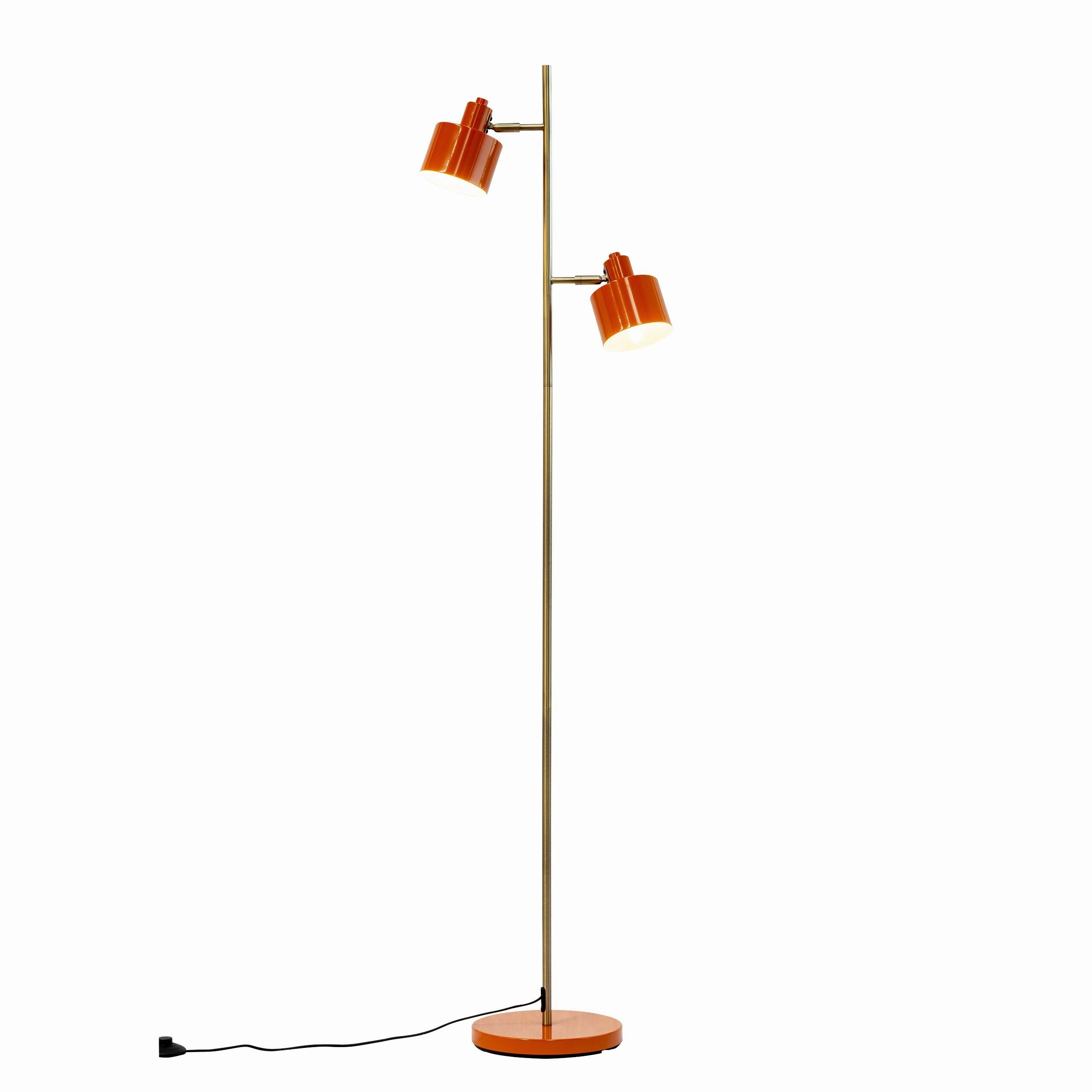 Dyberg Larsen Ocean Floor Lamp, Orange/Brass