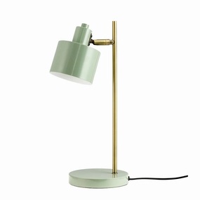 Dyberg Larsen Ocean Table Lamp, Olive/Brass designer outdoor lamp