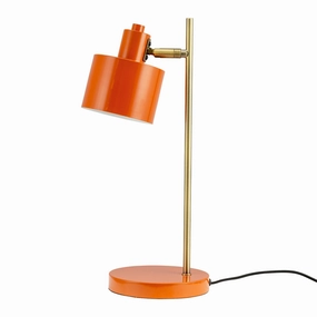 Dyberg Larsen Ocean Table Lamp, Orange/Brass designer outdoor lamp