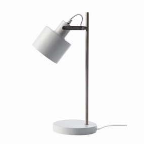 Dyberg Larsen Ocean Table Lamp, White/Chrome designer outdoor lamp