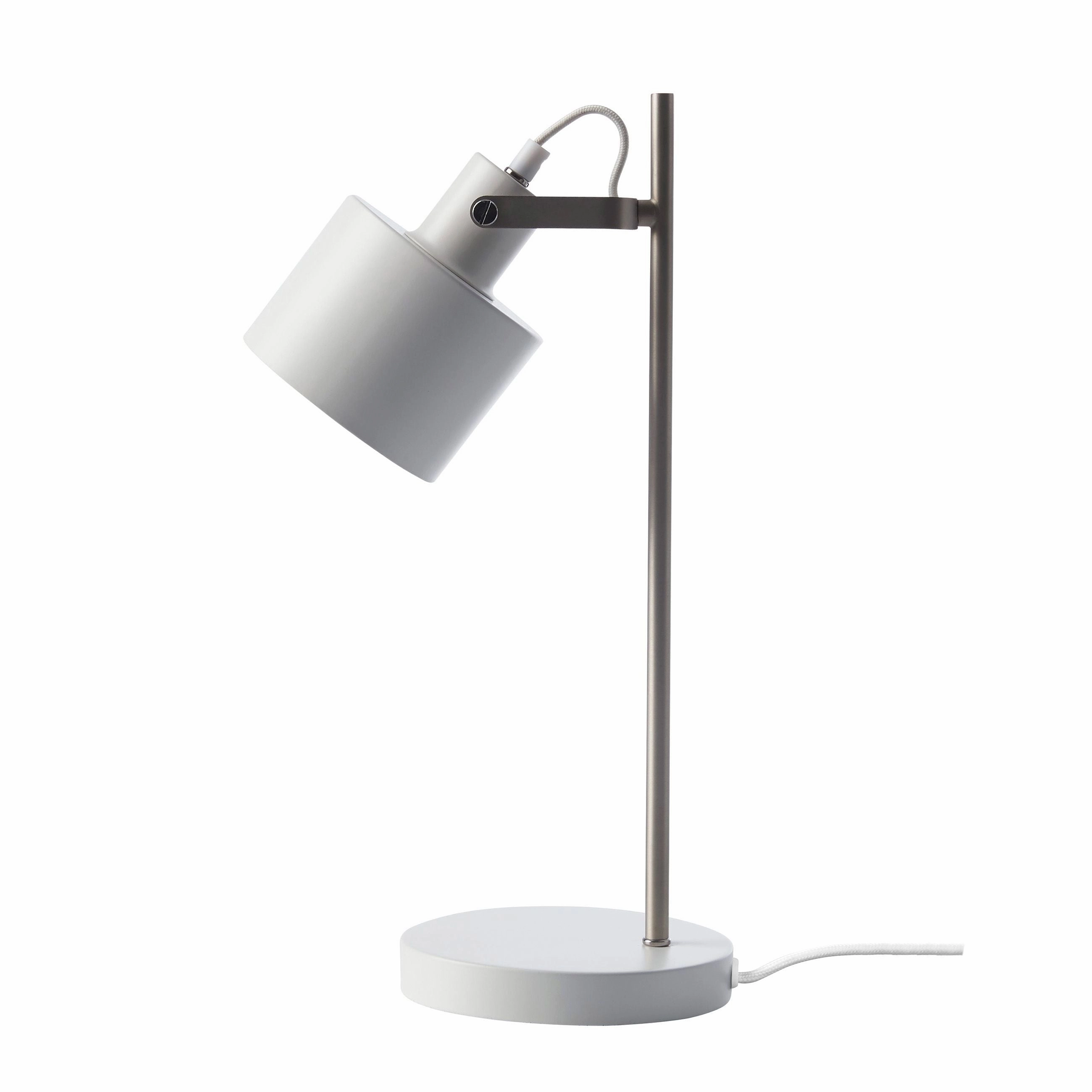Dyberg Larsen Ocean Table Lamp, White/Chrome designer outdoor lamp