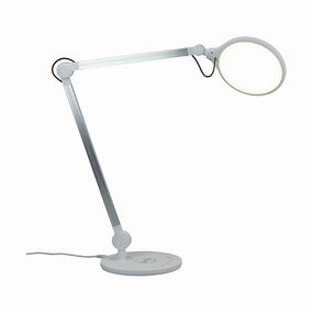Dyberg Larsen Office Table Lamp, White designer outdoor lamp