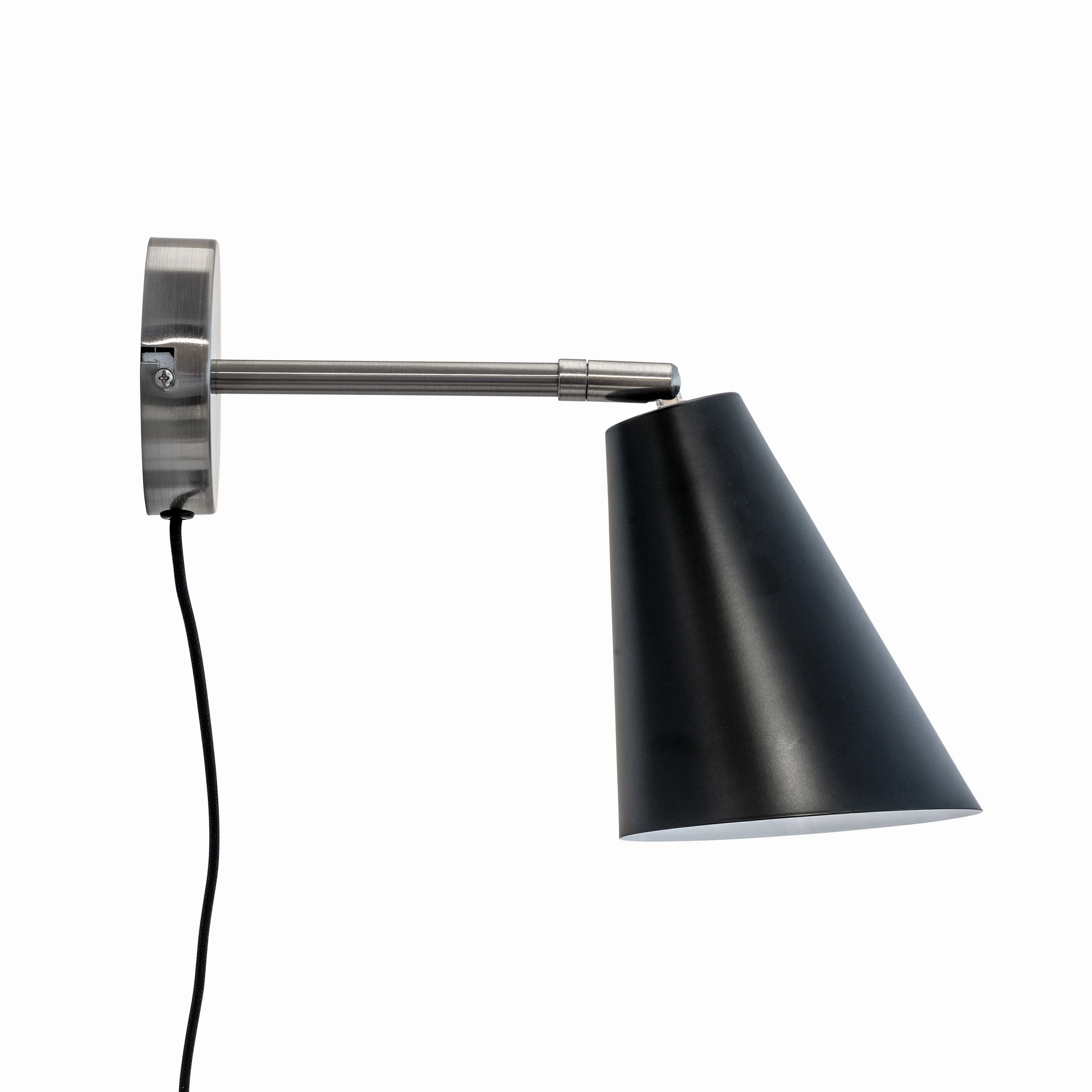 Dyberg Larsen Oswald Table Wall Lamp, Black/Steel designer outdoor lamp