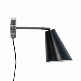 Dyberg Larsen Oswald Table Wall Lamp, Black/Steel designer outdoor lamp