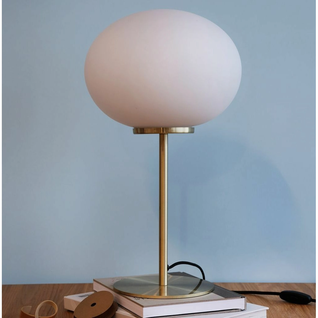 Dyberg Larsen Queen Table Lamp, Opal/Brass