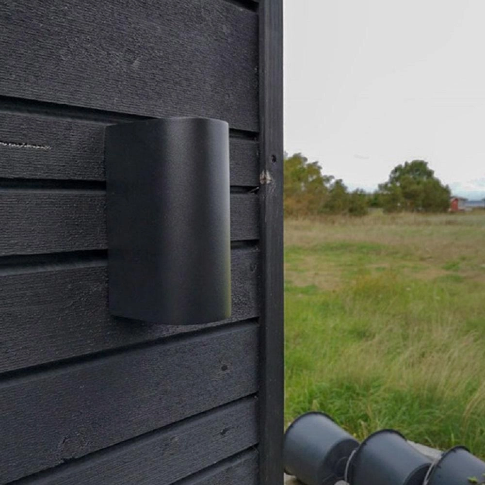 Dyberg Larsen Stege Outdoor Wall Lamp, Matt Black