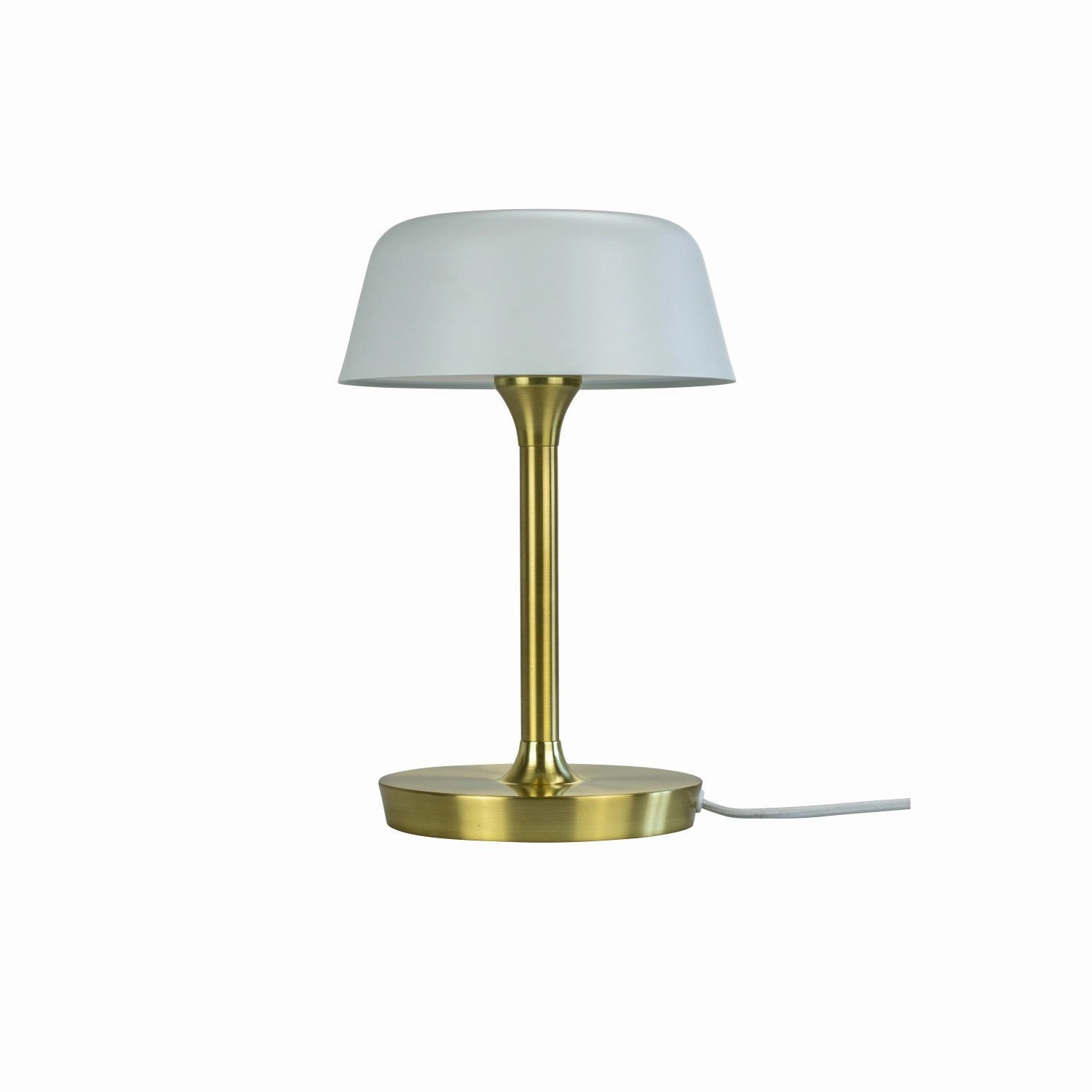 Dyberg Larsen Valencia Led Table Lamp With Wire, White/Brass designer outdoor lamp