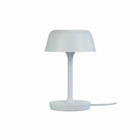 Dyberg Larsen Valencia Led Table Lamp With Wire, White/Brass designer outdoor lamp