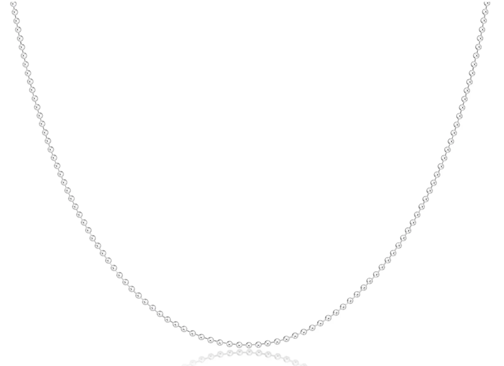 E Newton Jewelry Choker Classic Beaded Chain - Sterling