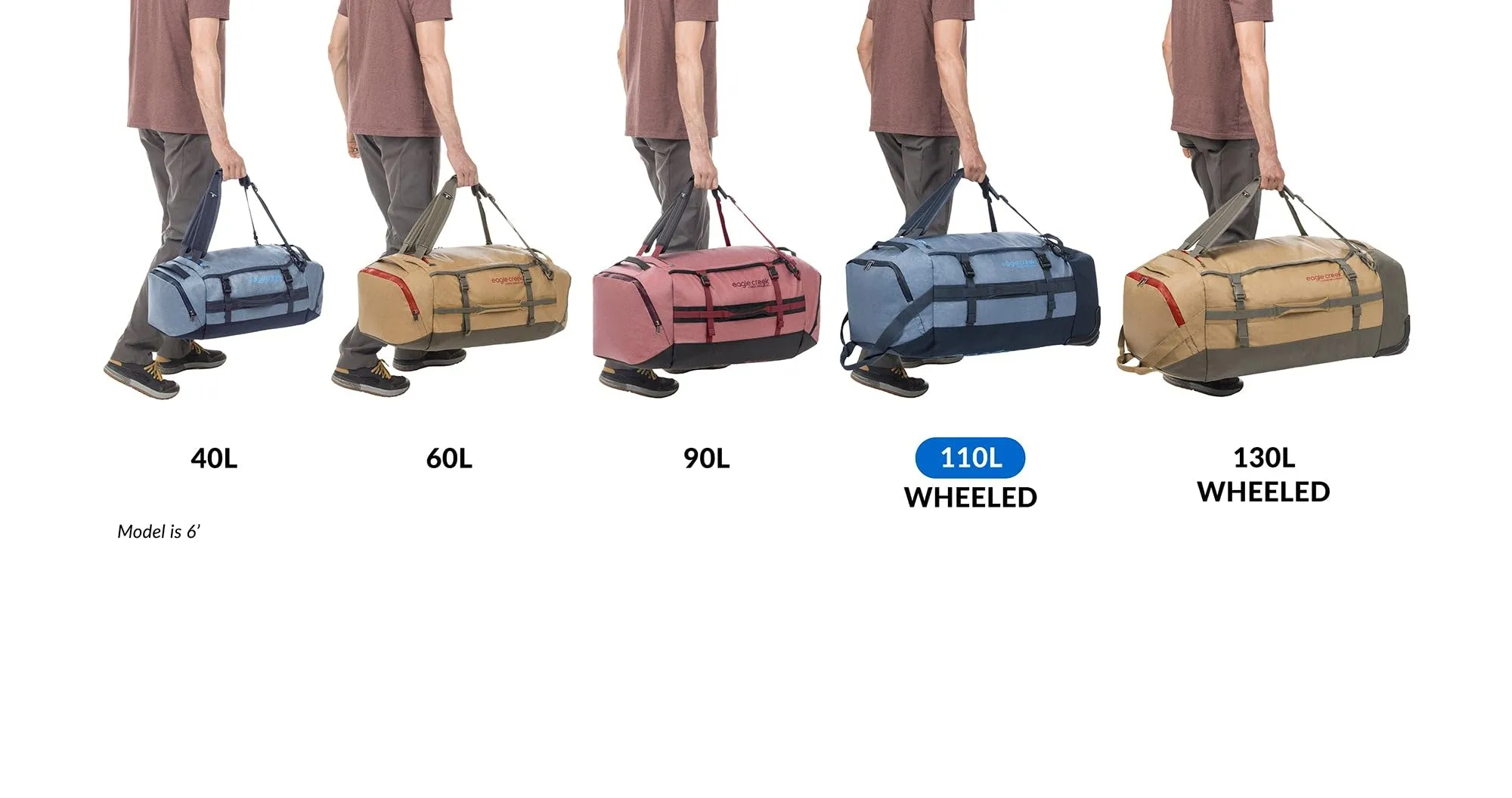 Eagle Creek Cargo Hauler Wheeled Duffel Travel Bag with Backpack Straps and Handles, Lockable U-Lid Opening, End Compartments, and Compression Straps Bags Eagle-Creek