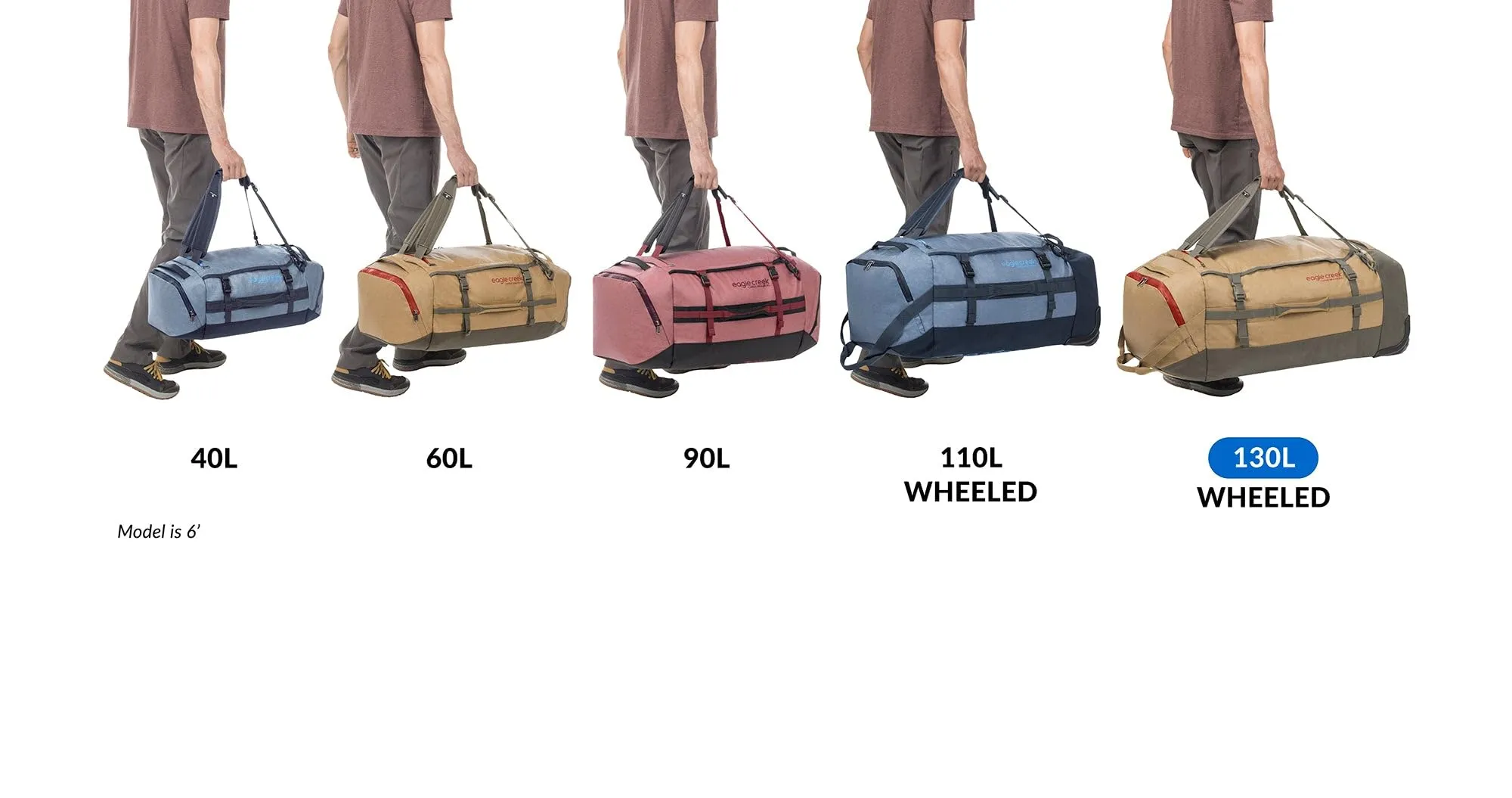 Eagle Creek Cargo Hauler Wheeled Duffel Travel Bag with Backpack Straps and Handles, Lockable U-Lid Opening, End Compartments, and Compression Straps Bags Eagle-Creek