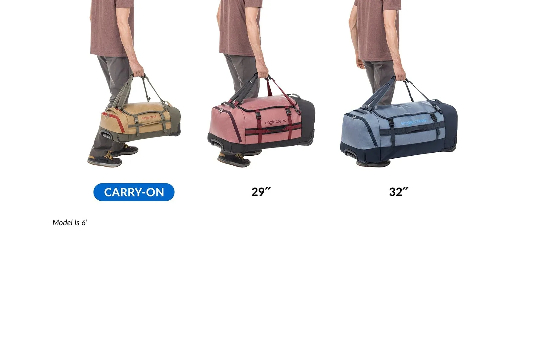 Eagle Creek Cargo Hauler XT Wheeled Luggage Duffel with Telescoping Handle and Straps, Lockable U-Lid, Top Compartment, and Compression Straps Bags Eagle-Creek